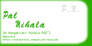 pal mihala business card